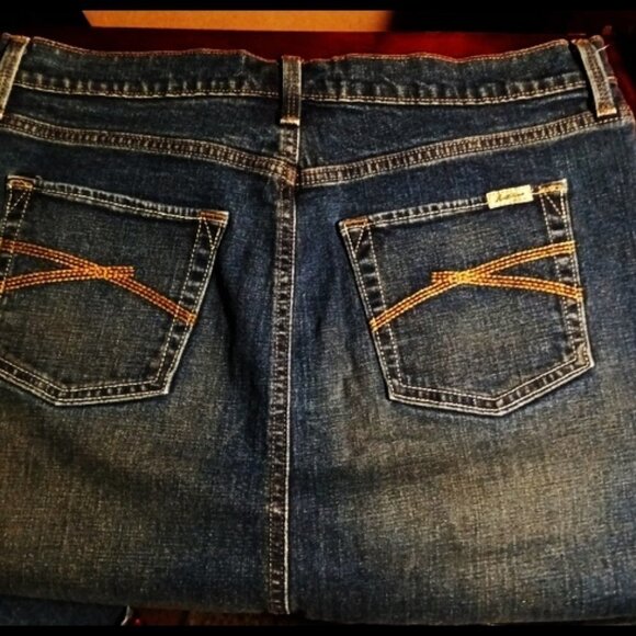 Levi Strauss Stretch Denim Jean Skirt Size 12 NICE - Picture 6 of 8